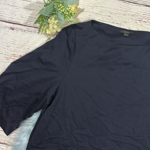 COS Navy Boxy 3/4 Sleeve Batwing Dolman Top - Picture 5 of 7